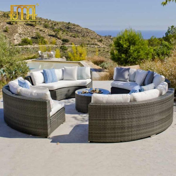 round outdoor sofa set