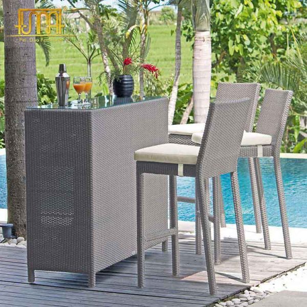 Rattan Outdoor Bar Stools