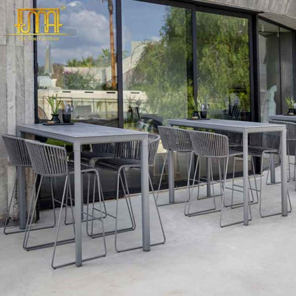 Metal outdoor bar stool