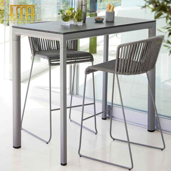 Metal outdoor bar stool