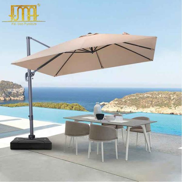 Outdoor restaurant umbrellas
