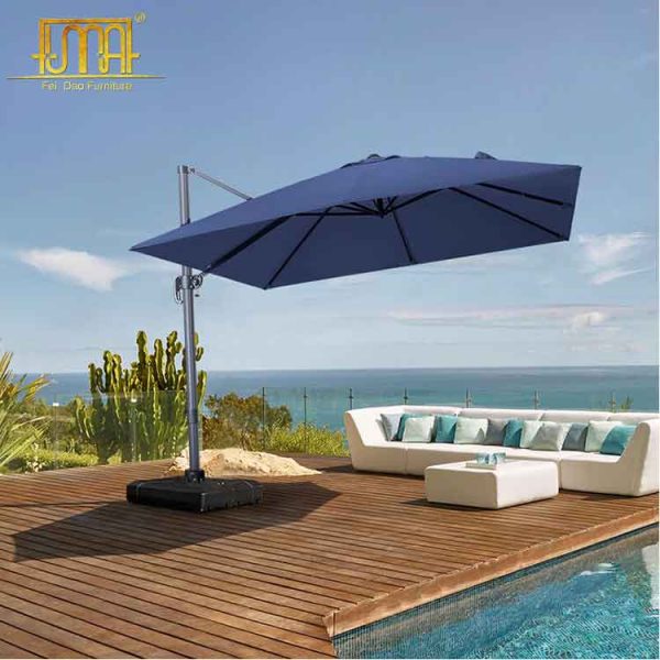 Outdoor restaurant umbrellas