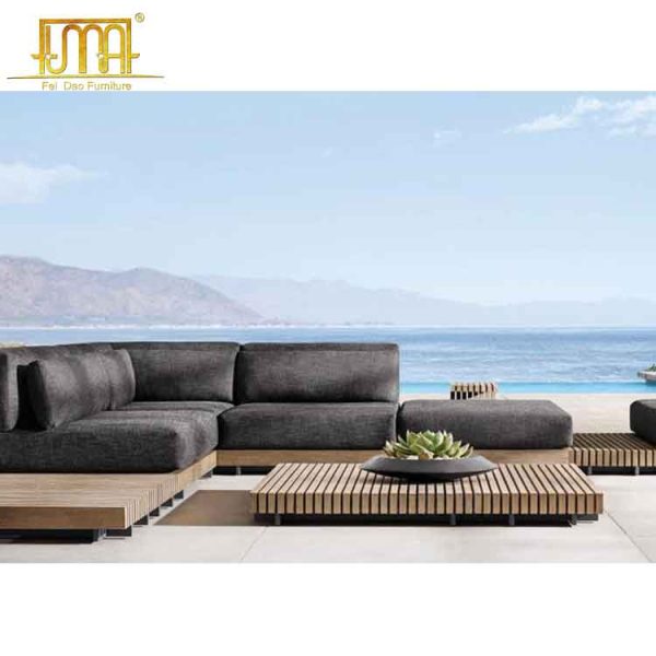 Outdoor teak sofas