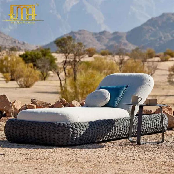 Rattan sun lounger set