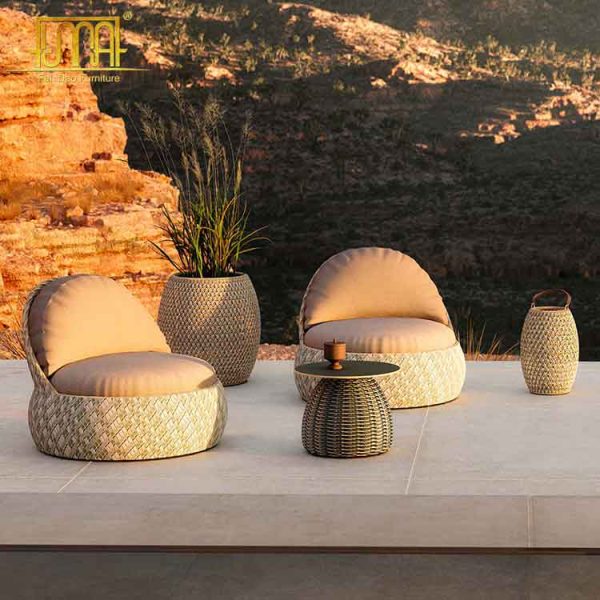 Outdoor chair ottomans