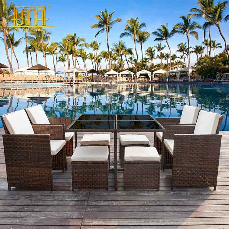 9 Piece Outdoor Dining Set With Color Cushions Feidao   OD 048 1 