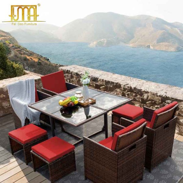 9 piece outdoor dining set