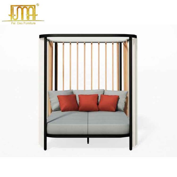 Teak outdoor daybed with canopy