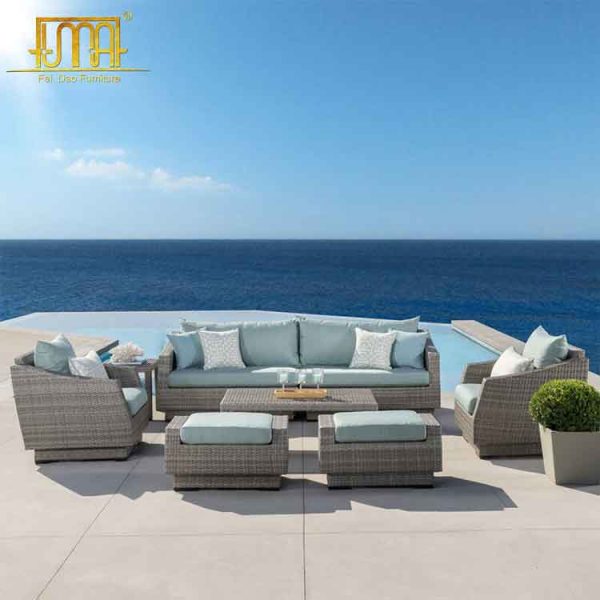 Outdoor patio sofa set