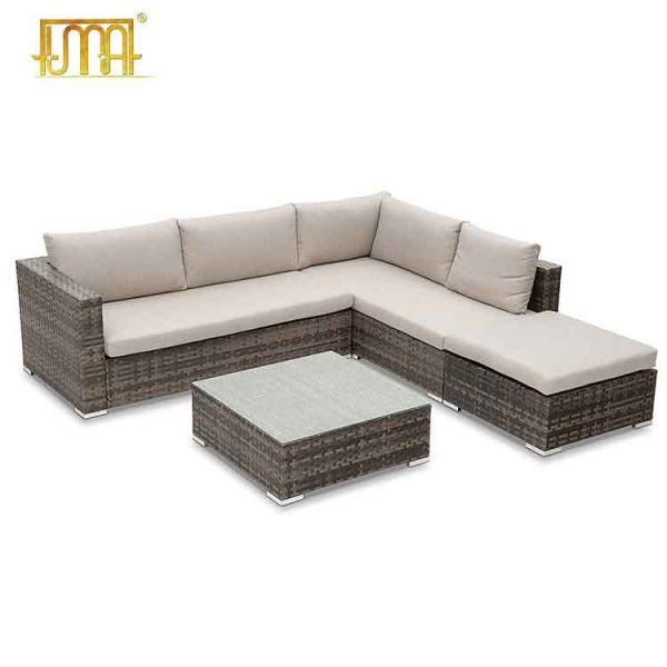 Rattan patio sofa