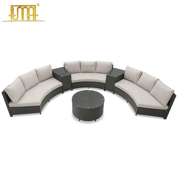 Outdoor patio wicker rattan sofa