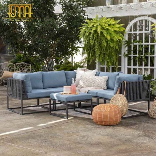 Aluminum patio sofa set