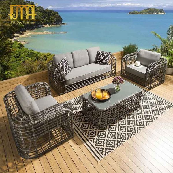 Rattan outdoor sofa set