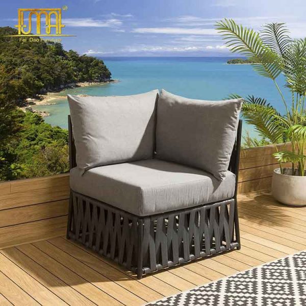 Rattan corner sofa