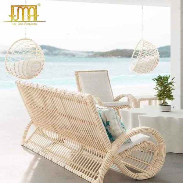 Rattan sleeper sofa