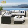 Rattan sectional sofa