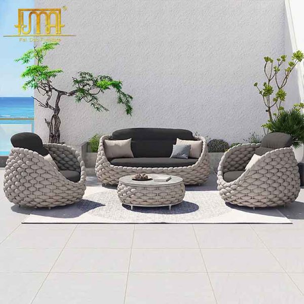 Rope Woven Patio Sofa