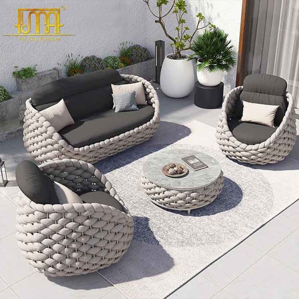 Rope Woven Patio Sofa