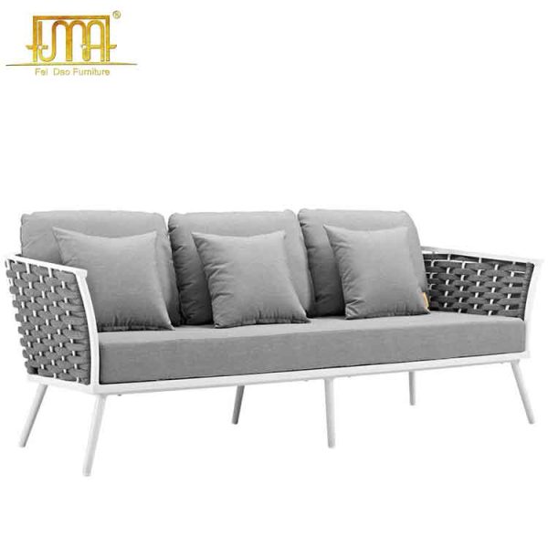 3-piece rattan outdoor sectional sofa set
