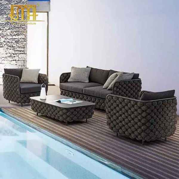 Aluminum Rope Outdoor Sofa