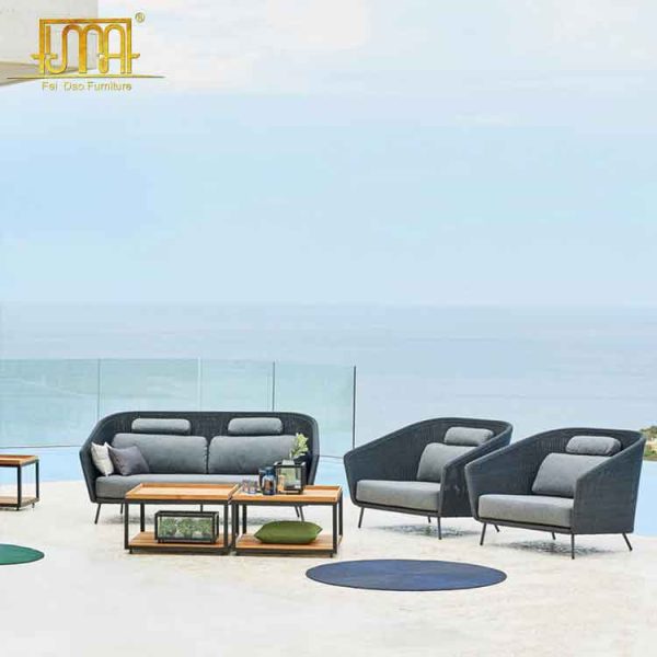 Outdoor wicker sofas