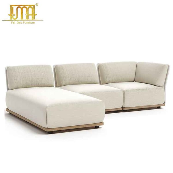 Modern teak sofa