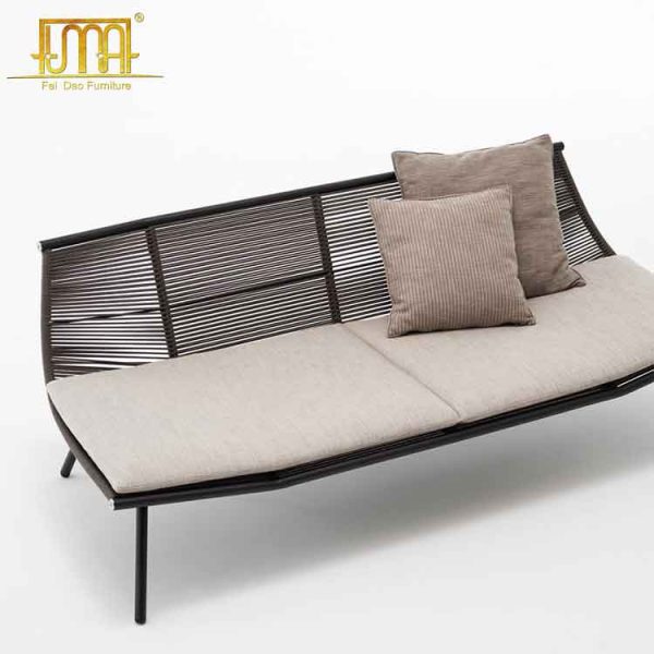 Aluminum frame outdoor sofa