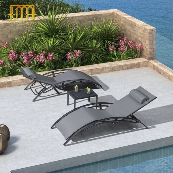 Aluminum sun lounger