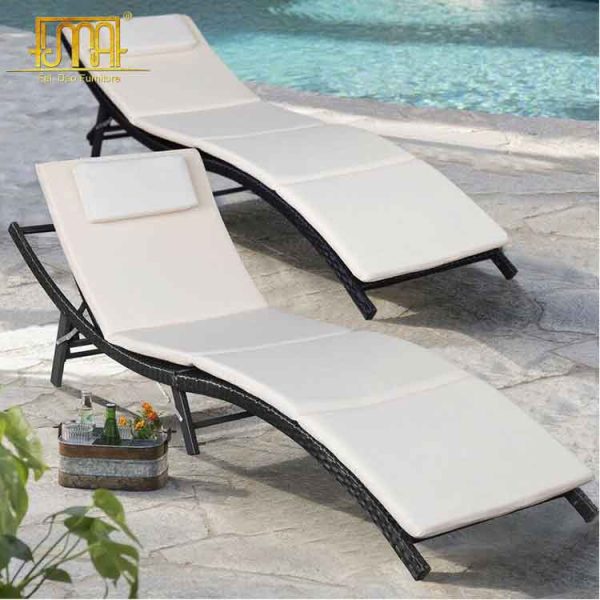 Black sunloungers