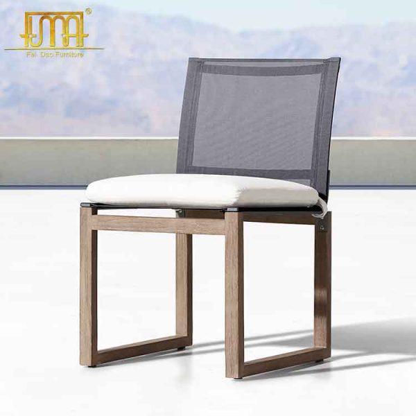 Patio armless dining chair