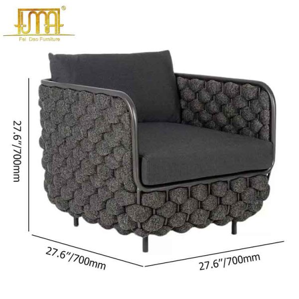 Outdoor patio sofa chair