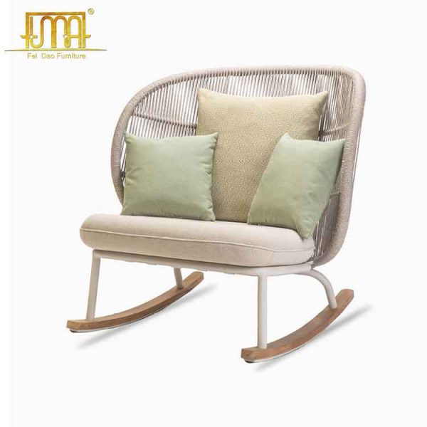 Outdoor wood rocker chair