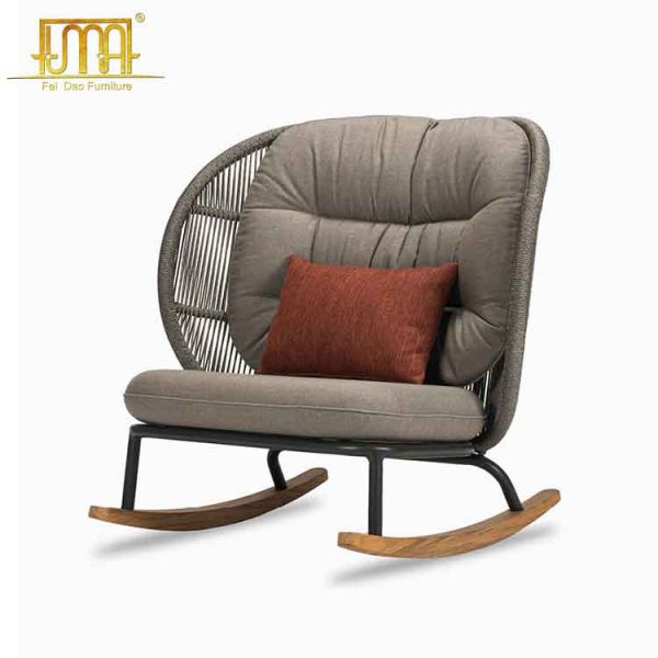 Outdoor wood rocker chair