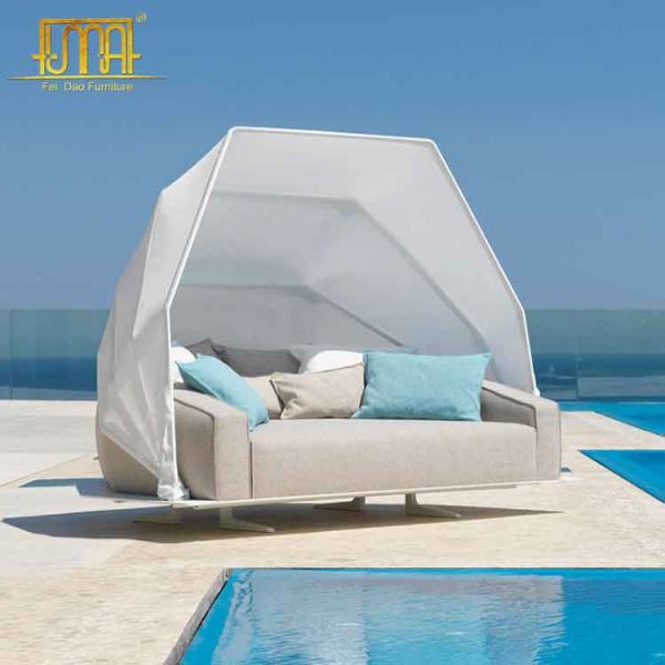 Modern outdoor daybed with canopy