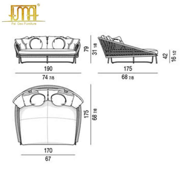 Woven polypropylene daybed