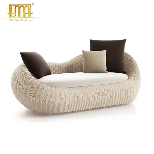 Woven rattan sofa