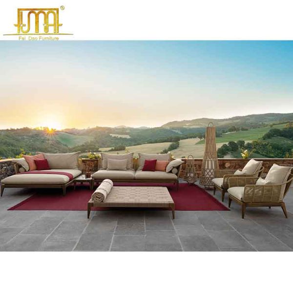 Teak garden sofa set