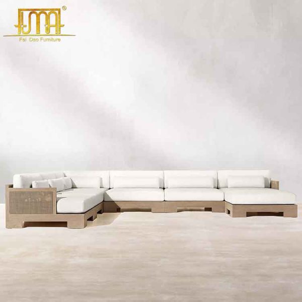 Teak garden corner sofa