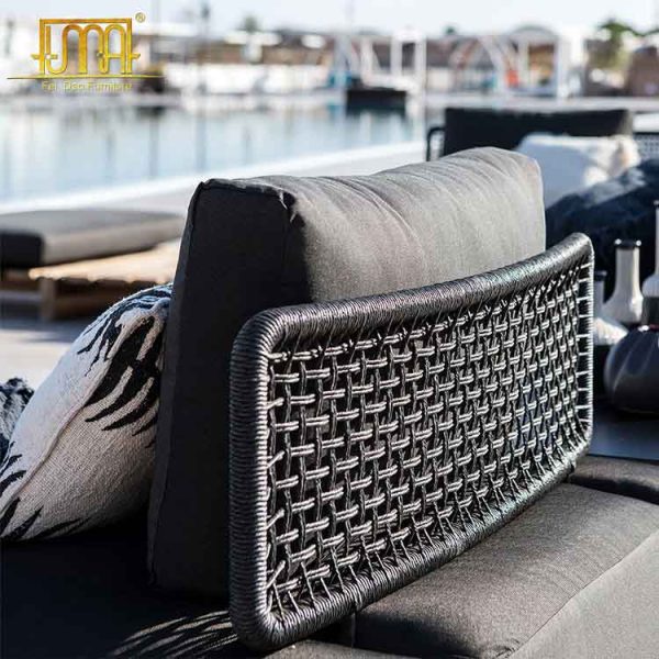 Modern teak outdoor sofas