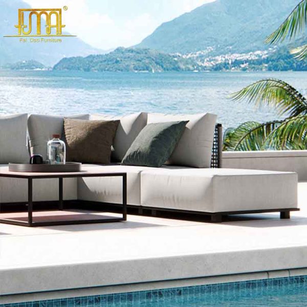 Outdoor upholstered sofa