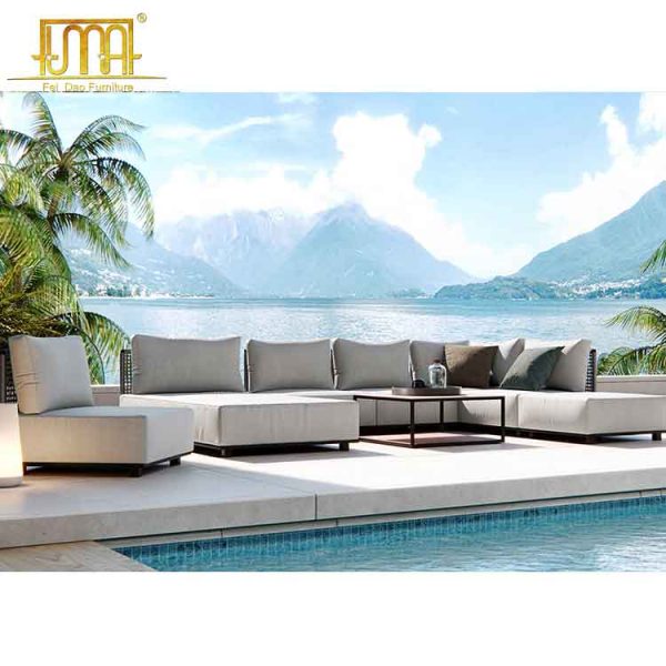 Outdoor upholstered sofa