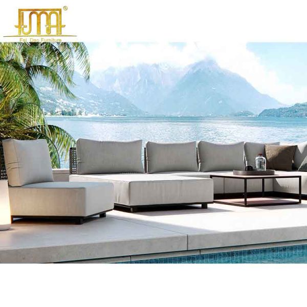 Outdoor upholstered sofa