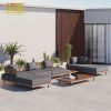 Outdoor wooden sofa