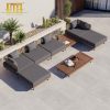 Outdoor wooden sofa