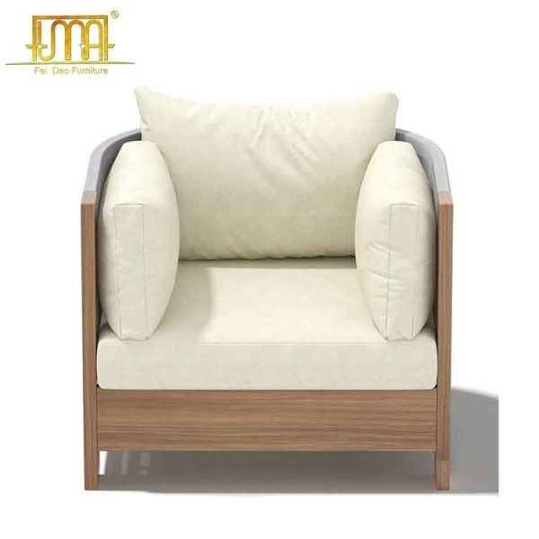 Teak wood outdoor sofa