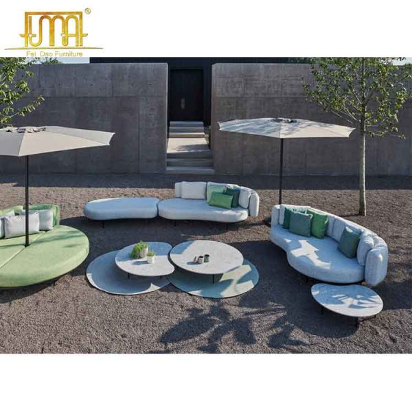 Aluminum patio furniture sofa