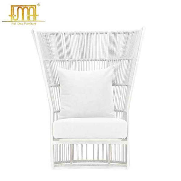 Rattan wingback chair