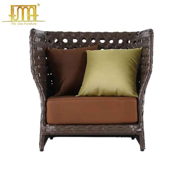Wicker outdoor club chair
