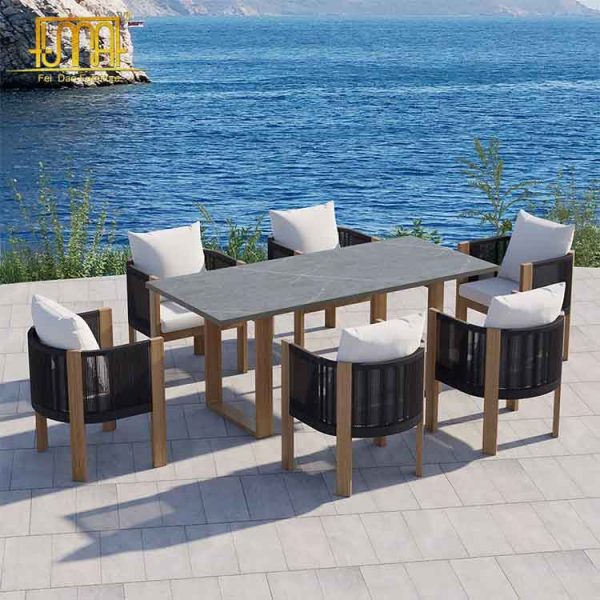 Outdoor teak dining set