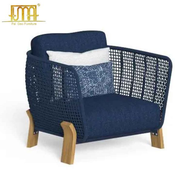 Gray wicker outdoor sofa